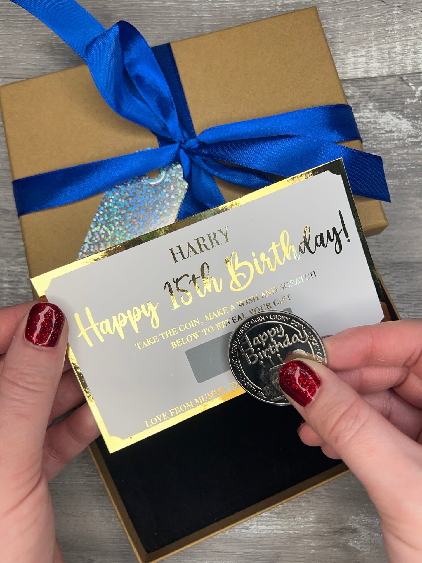 Luxury Birthday scratch card & coin gifting set