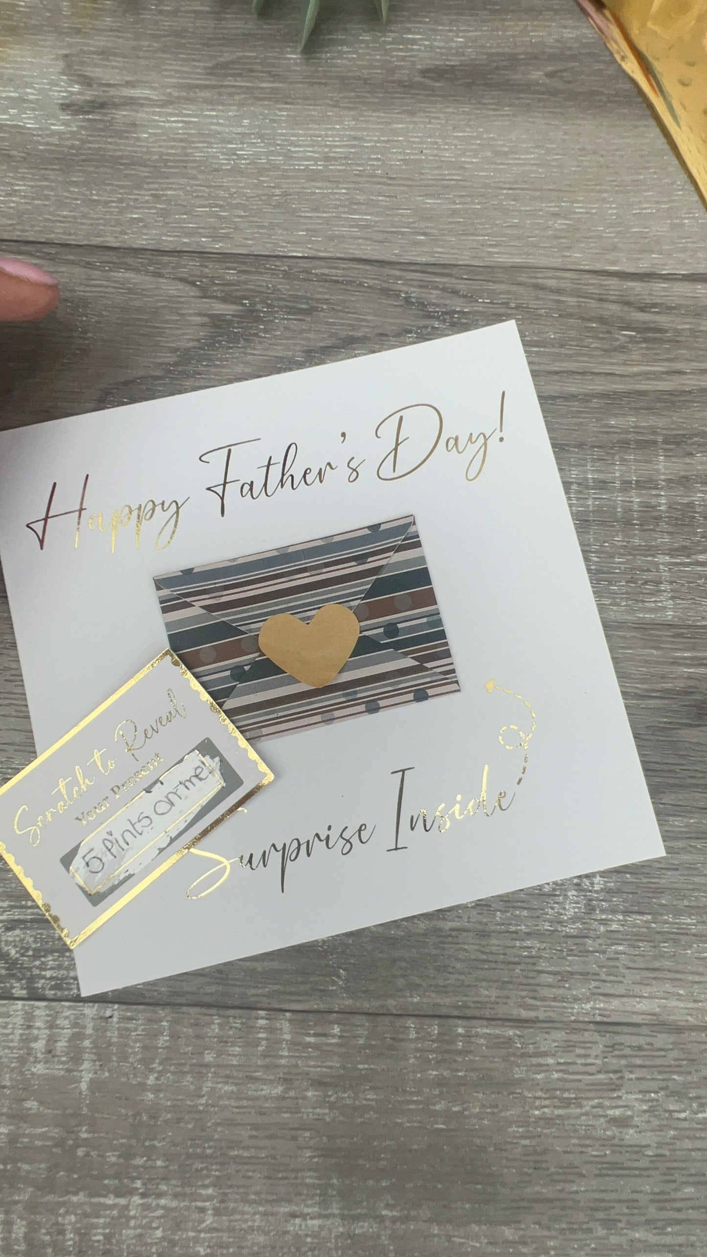 Father’s Day Card - with Mini envelope & gift ticket