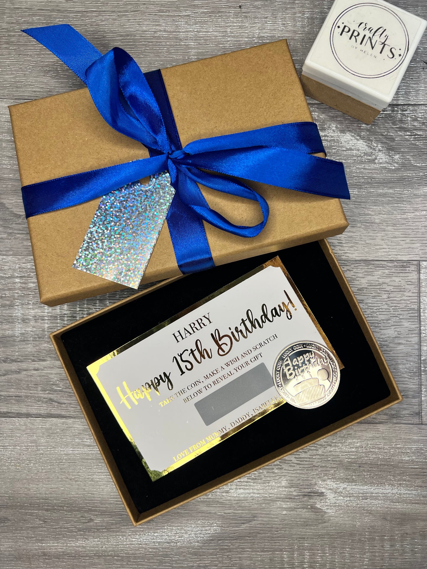 Luxury Birthday scratch card & coin gifting set