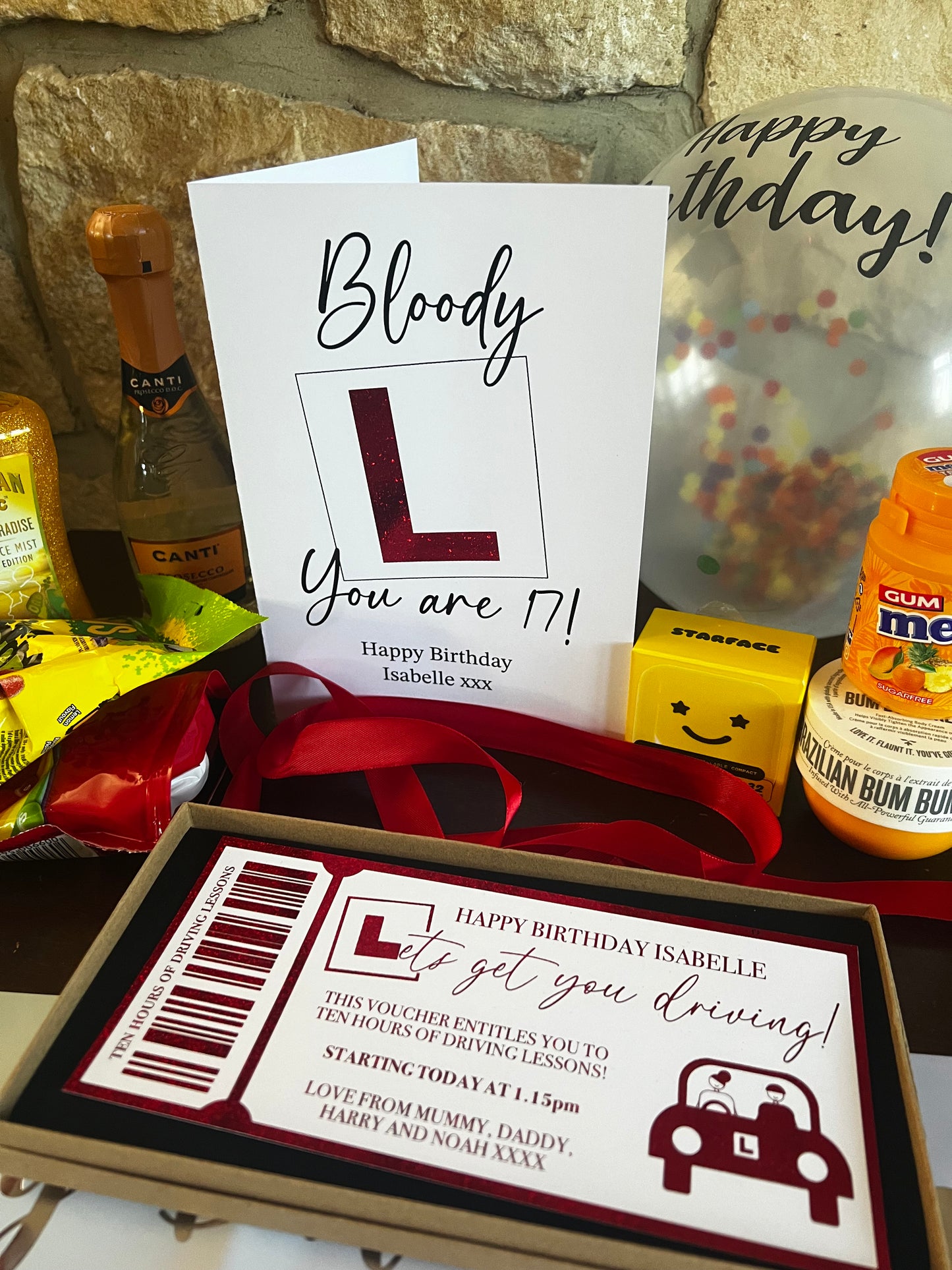 Bloody L you are 17 birthday card learn to drive