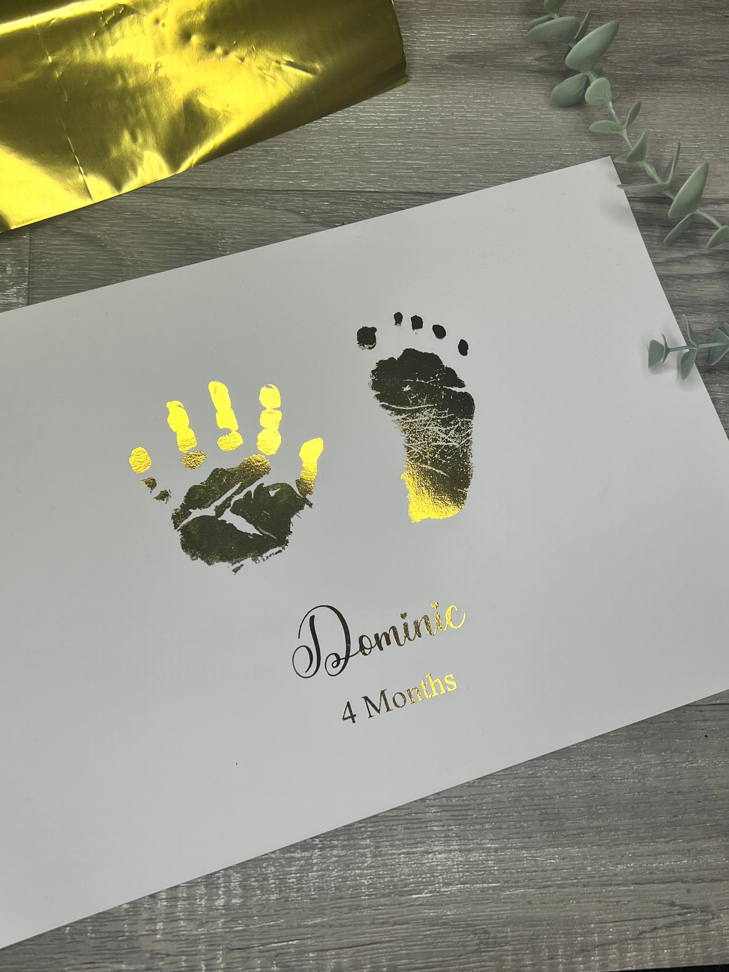 Mixed paw and hand print