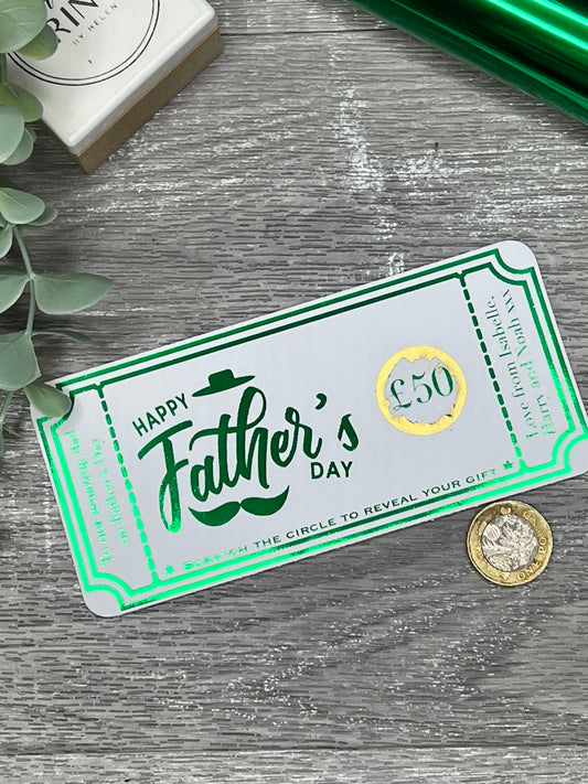 Father’s Day Personalised scratch card