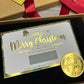 Luxury Christmas hat design  scratch card & coin gifting set
