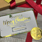 Luxury Christmas hat design  scratch card & coin gifting set