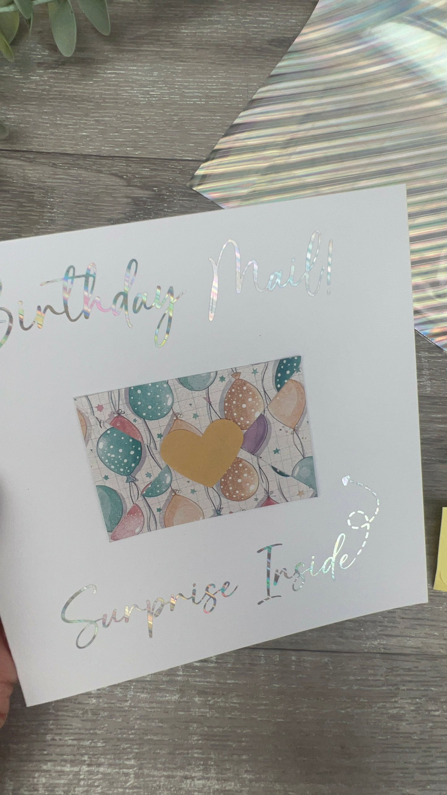 Birthday Card - with Mini envelope & gift ticket