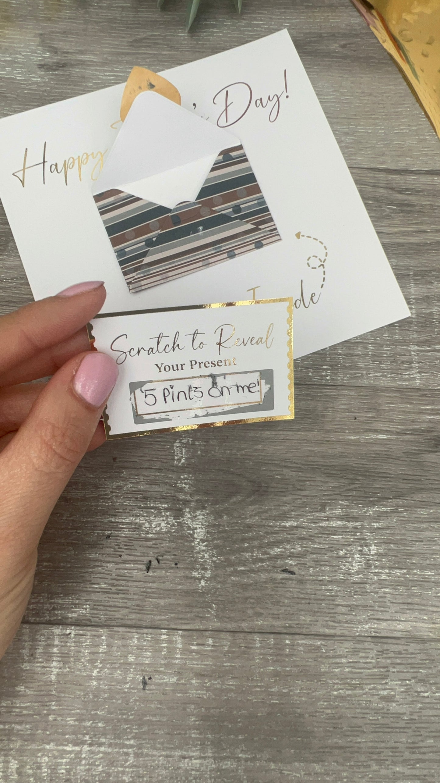 Father’s Day Card - with Mini envelope & gift ticket