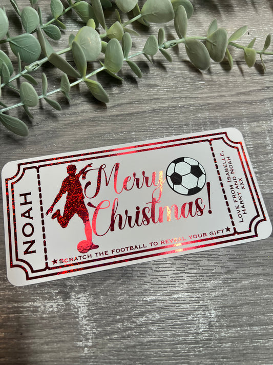 Football Christmas scratch card