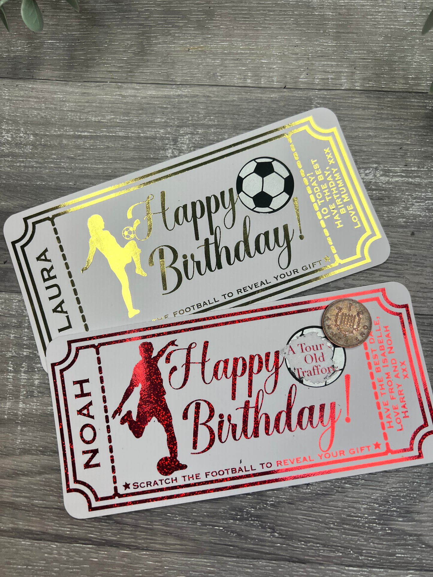 Football Birthday Scratchcard