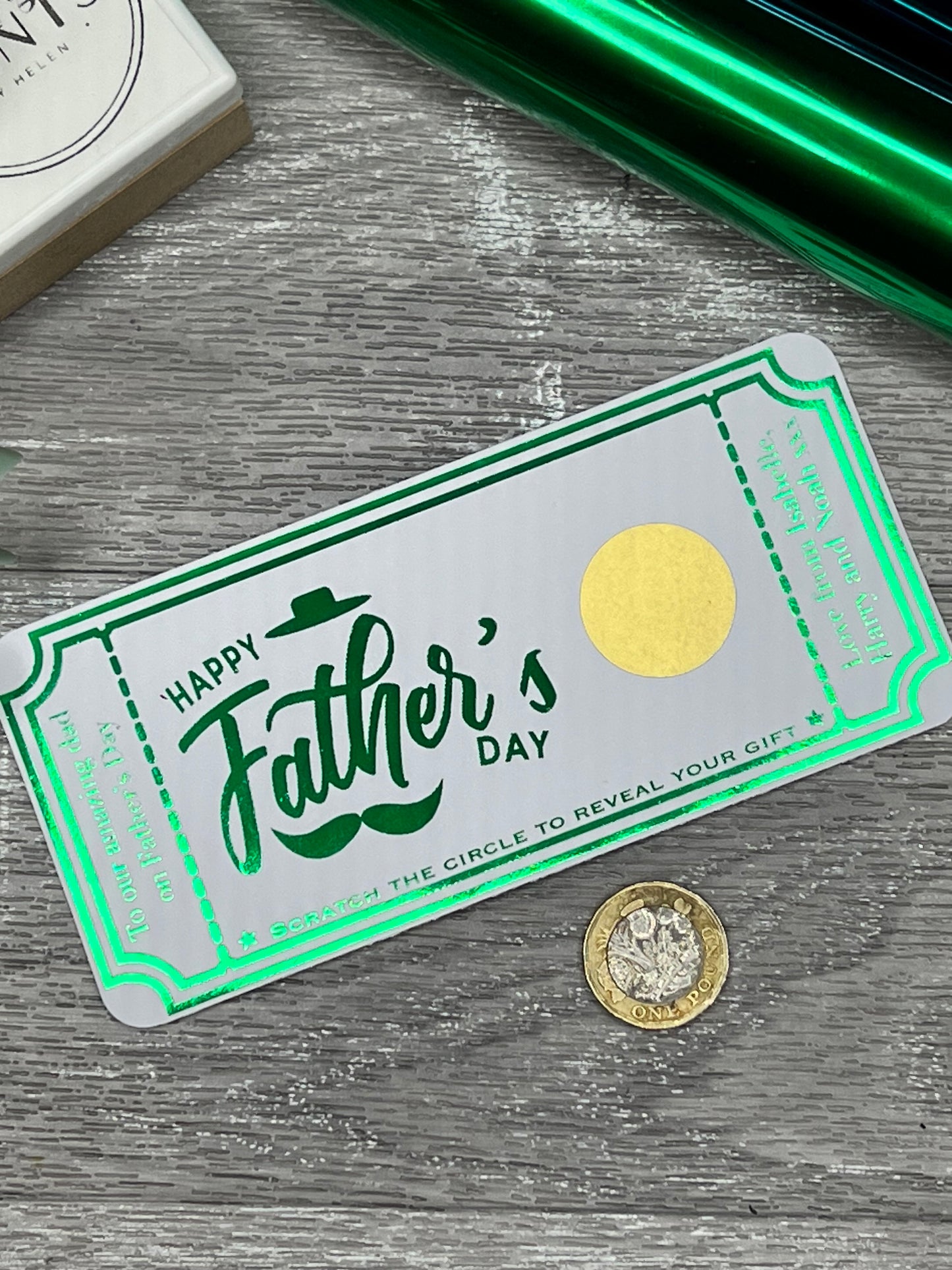 Father’s Day Personalised scratch card