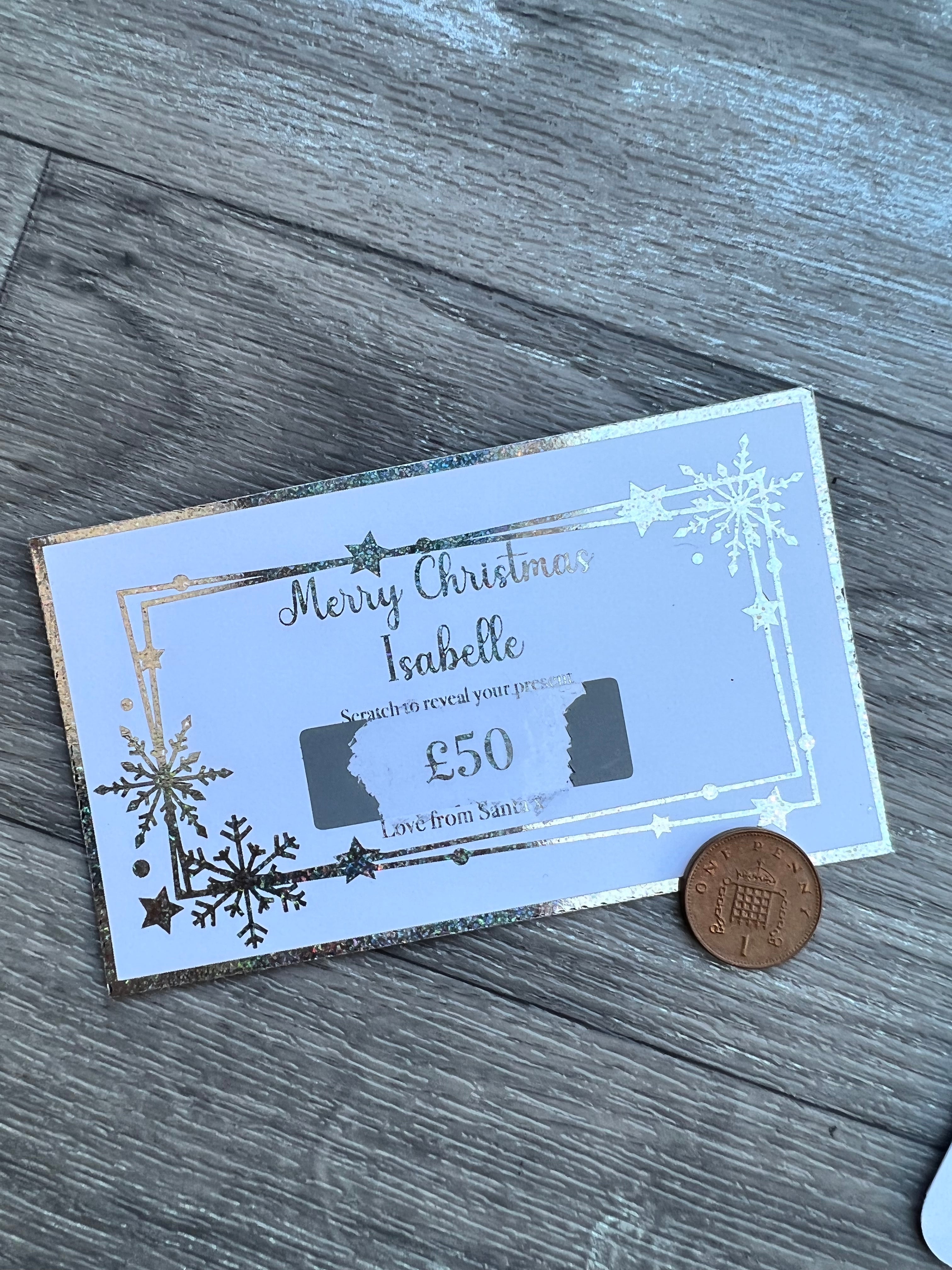 Christmas scratch card – CraftyPrintsbyHelen