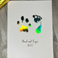 Mixed paw and hand print