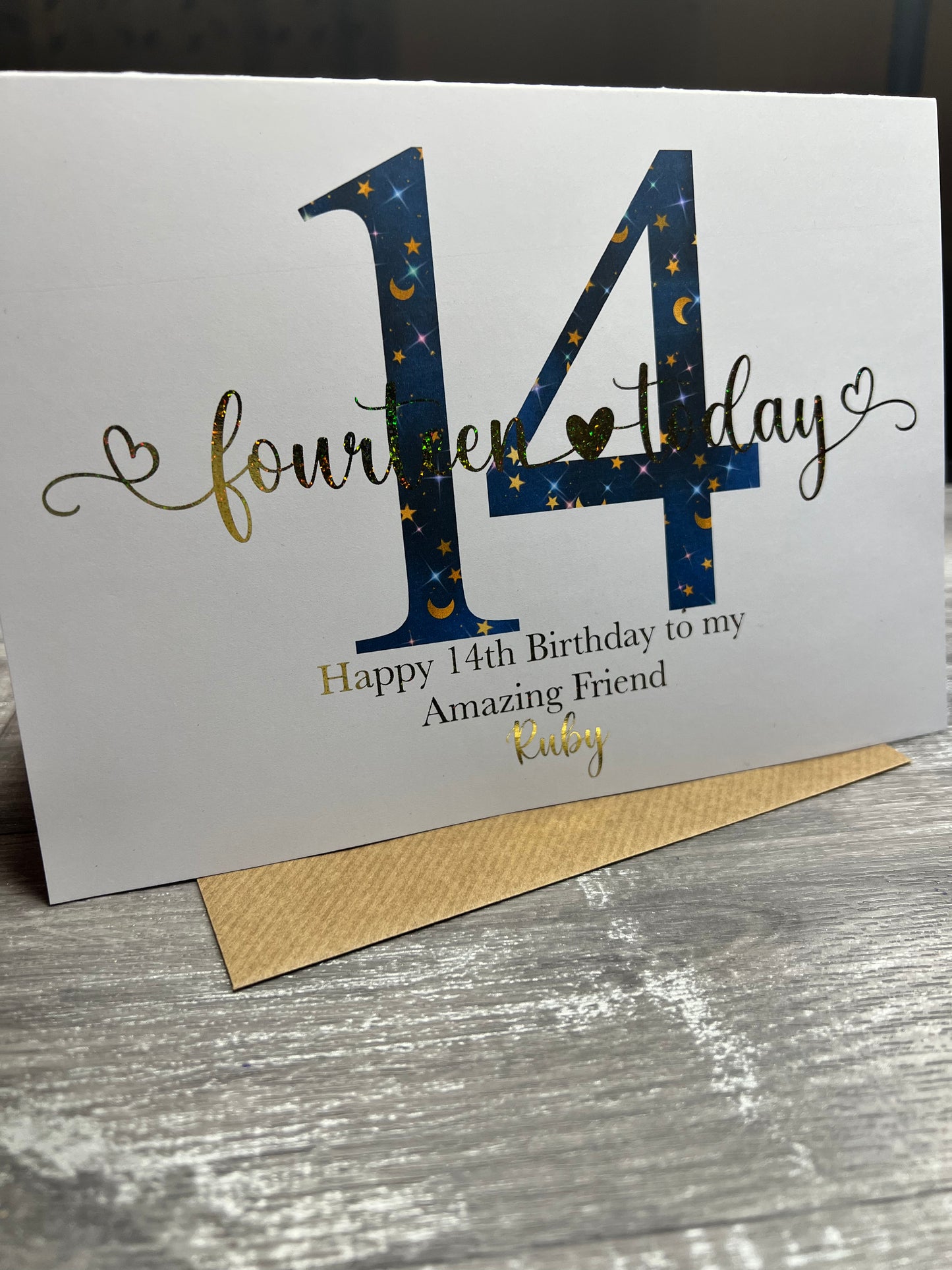 Personalised any age birthday card