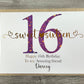 Sweet Sixteen 16th Birthday card personalised Foiled