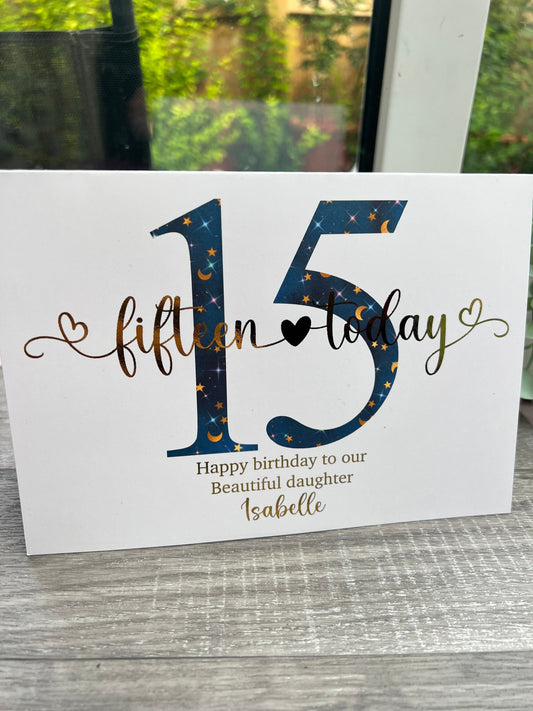 Personalised any age birthday card
