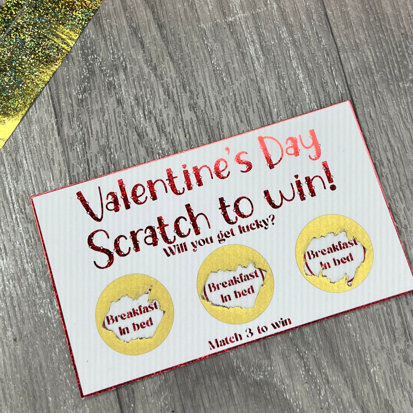 Scratch to win personalised Valentine’s Day scratch card