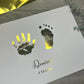 Personalised Baby hand print, foot Print in foil. New baby gift